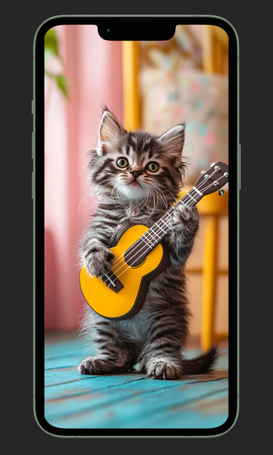 Cat with guitar